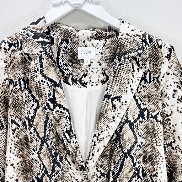 Cami NYC Owen Jacket Blazer Snake Print Silk Size Small S - Picture 4 of 8